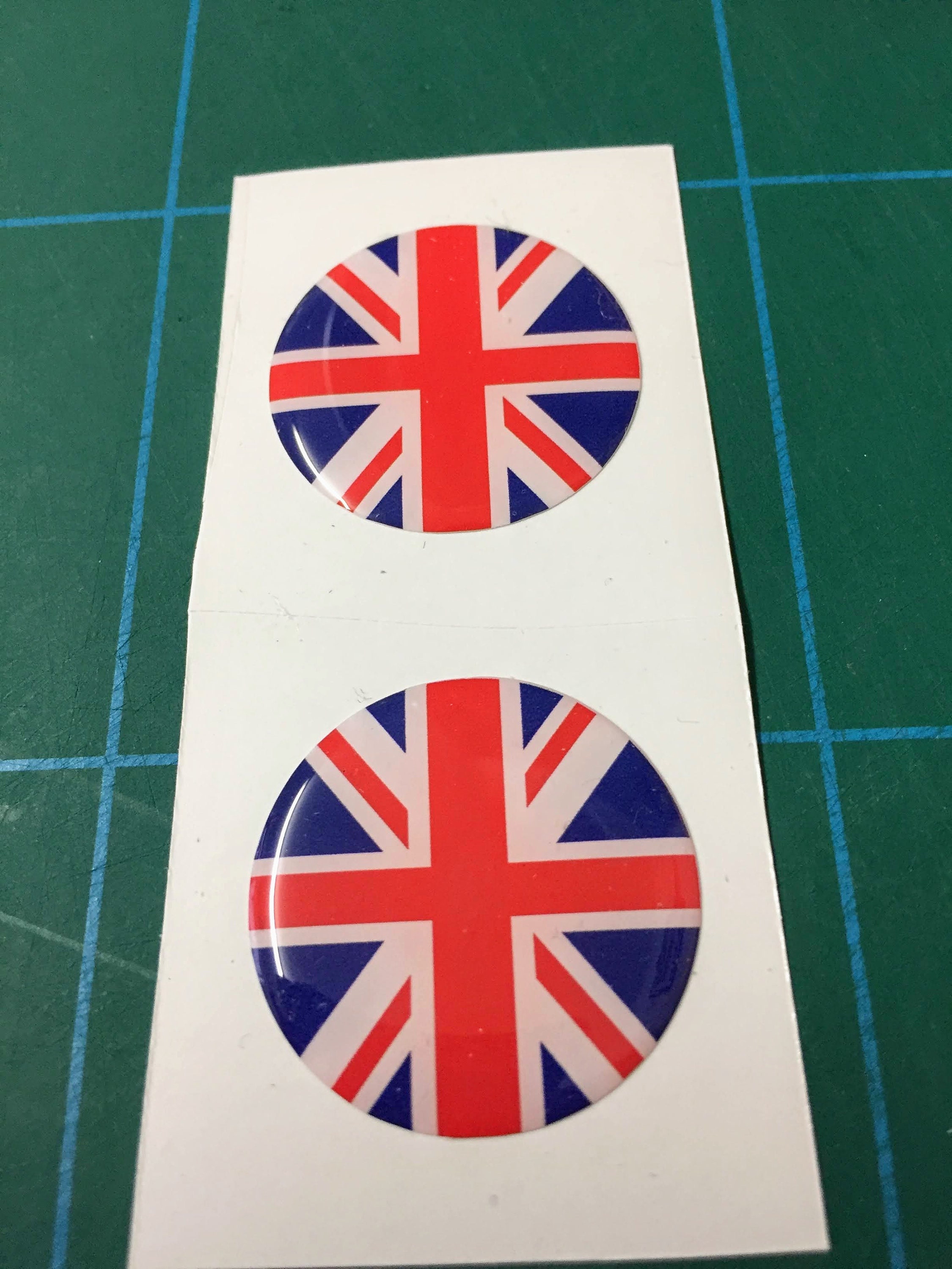 X2 Union Jack Colour Flag Domed Gel Car Badge Sticker Decals Etsy UK