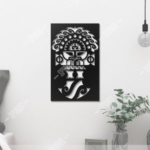 Inca Tumi Knife Wood Wall Decor: Tribal Peruvian Art