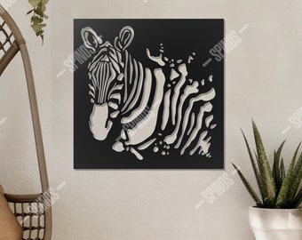 Zebra Wooden Wall Decor: Safari Animal Art