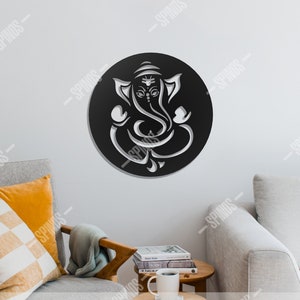 Ganesha Wood Wall Art: Hindu God Decor