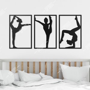 Gymnastics Wood Wall Art, Acrobatics Wall Decor Acrobat Wall Sign, Gift for Gymnast, Sports Art, Gymnasium Decorations, Daughter Gifts