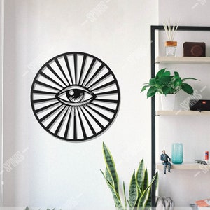 Illuminati Wand Kunst - Freimaurer Holzschild - Freimaurer Holzschild - Drittes Auge der Vorsehung - Allsehendes Auge - Freimaurer Geschenk - Freimaurer