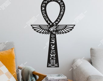 Ankh Wood Wall Decor: Egyptian Key of Life Sign