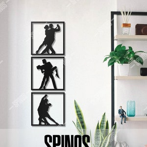 Tango Wood Wall Art: South American Dance Decor, 3-Piece Set