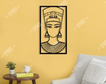Cleopatra Minimalist Wood Wall Art  Ptolemaic Kingdom of Egypt Wall Decor, Gift for Girlfriend , Wife  Present for Christmas