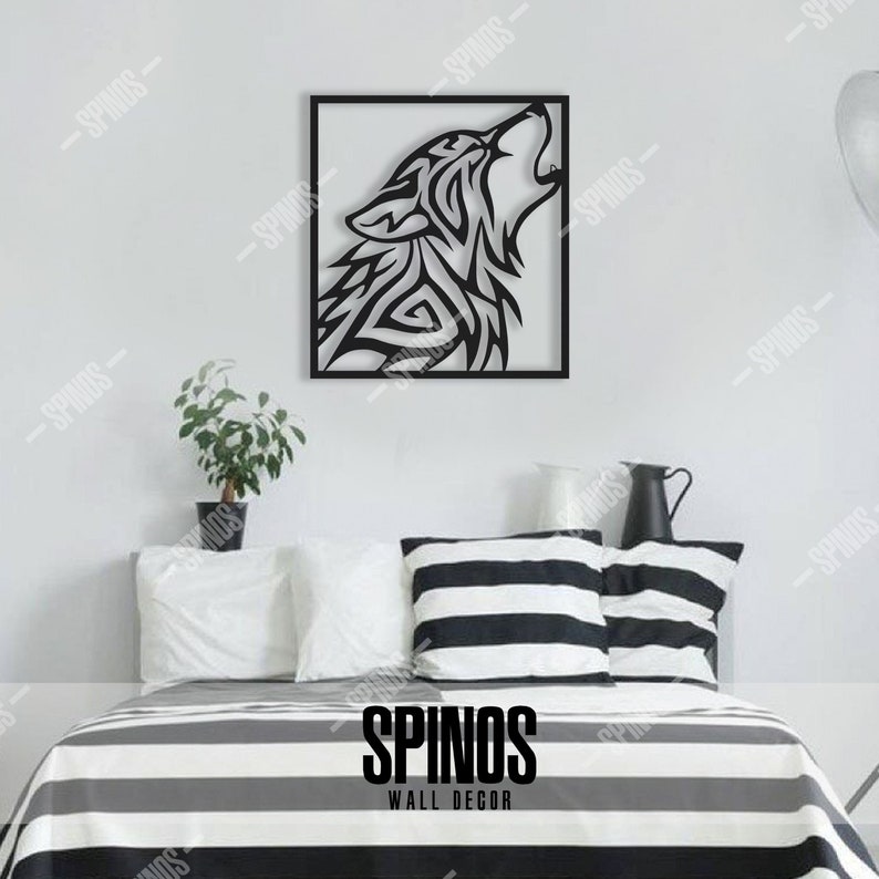 You can get this wall decor as a gift to someone you love. It can be a nice gift, especially for someone who loves primitive (tribal) art or wolfs