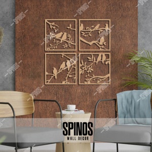 Birds Wood Wall Art Branches Wall Decor Tree Home Decor - Etsy