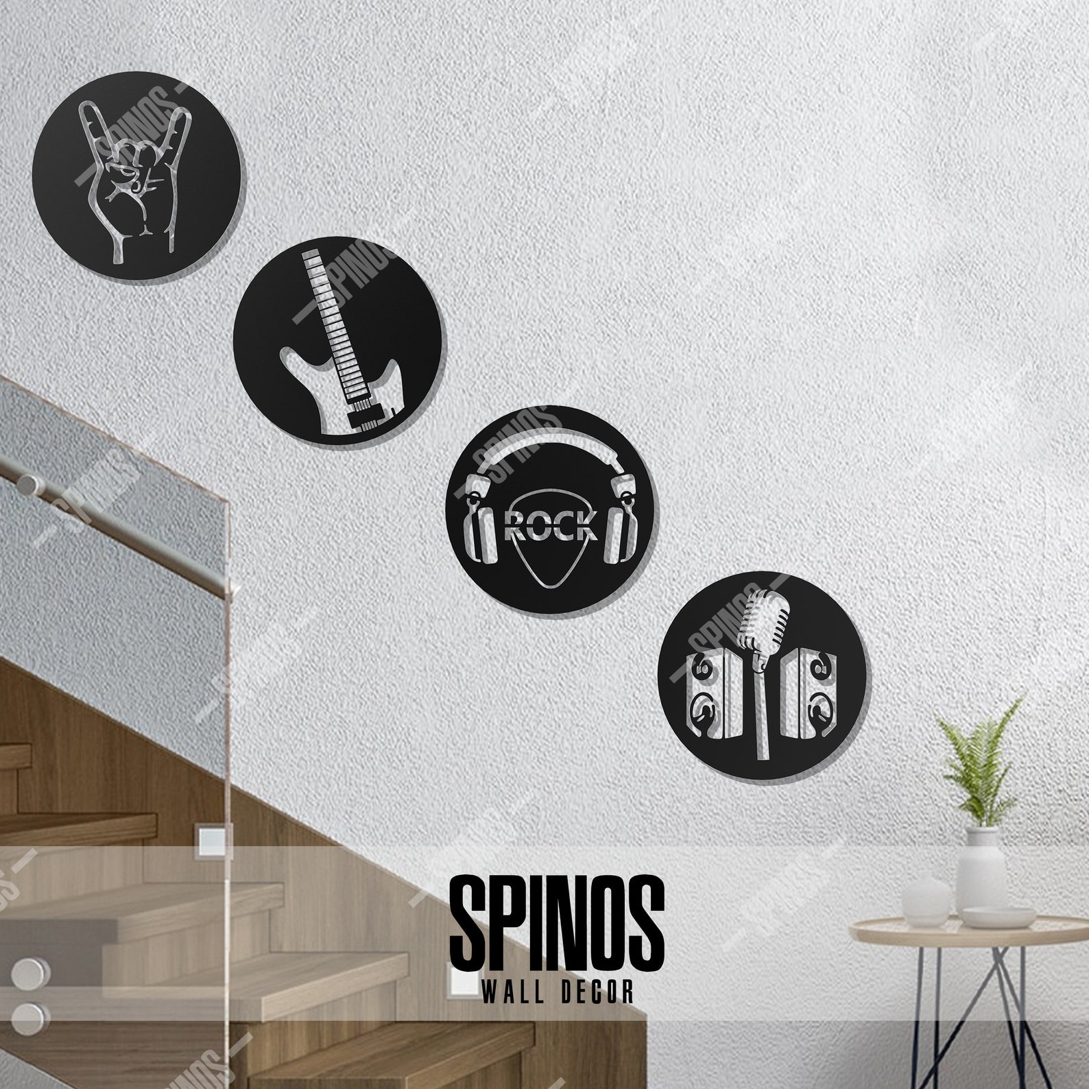 Rock Music Wall Art Guitar Wood Decor Heavy Metal Sign Etsy