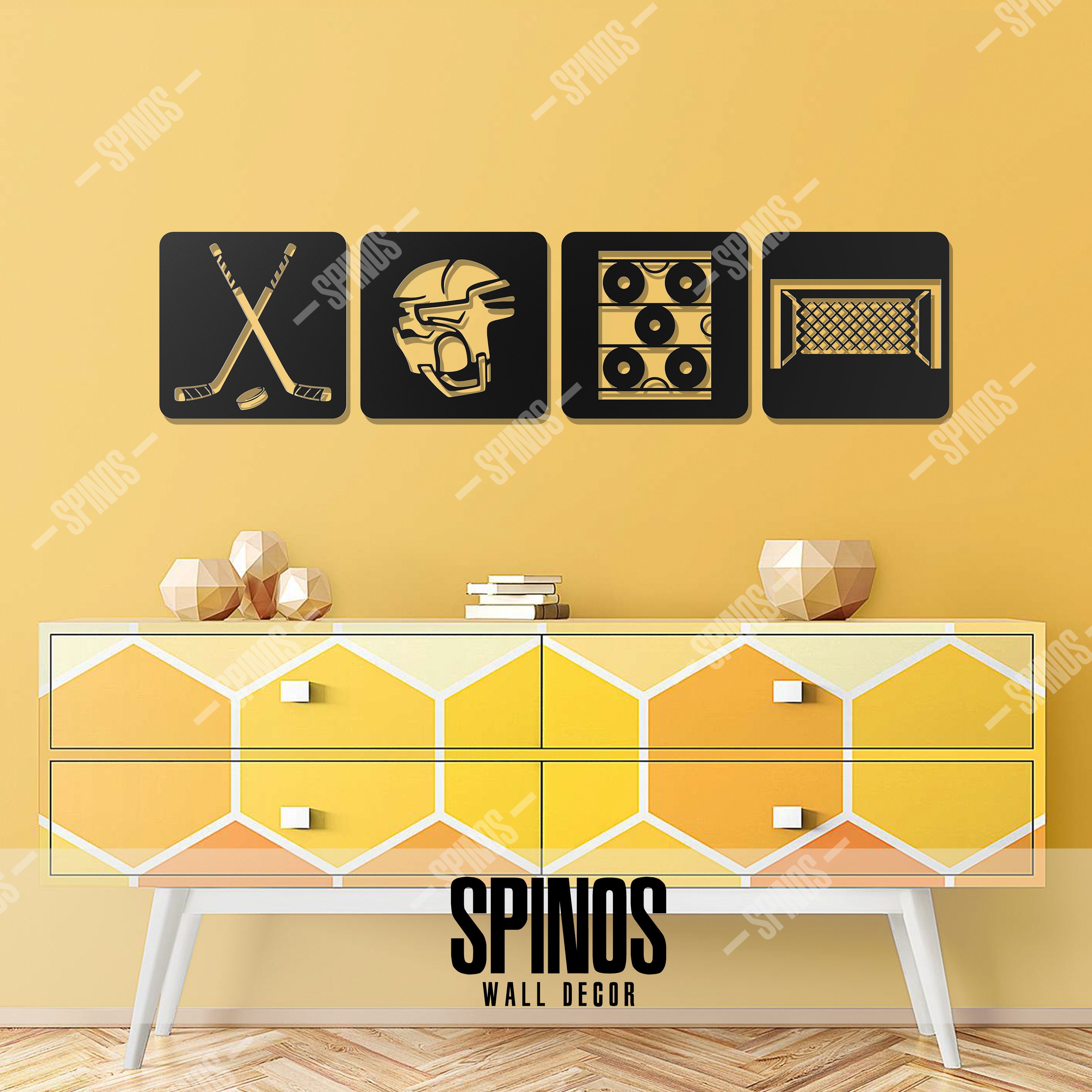 Ice Hockey Wall Decor Sport Wall Art Hockey Player Wood Etsy