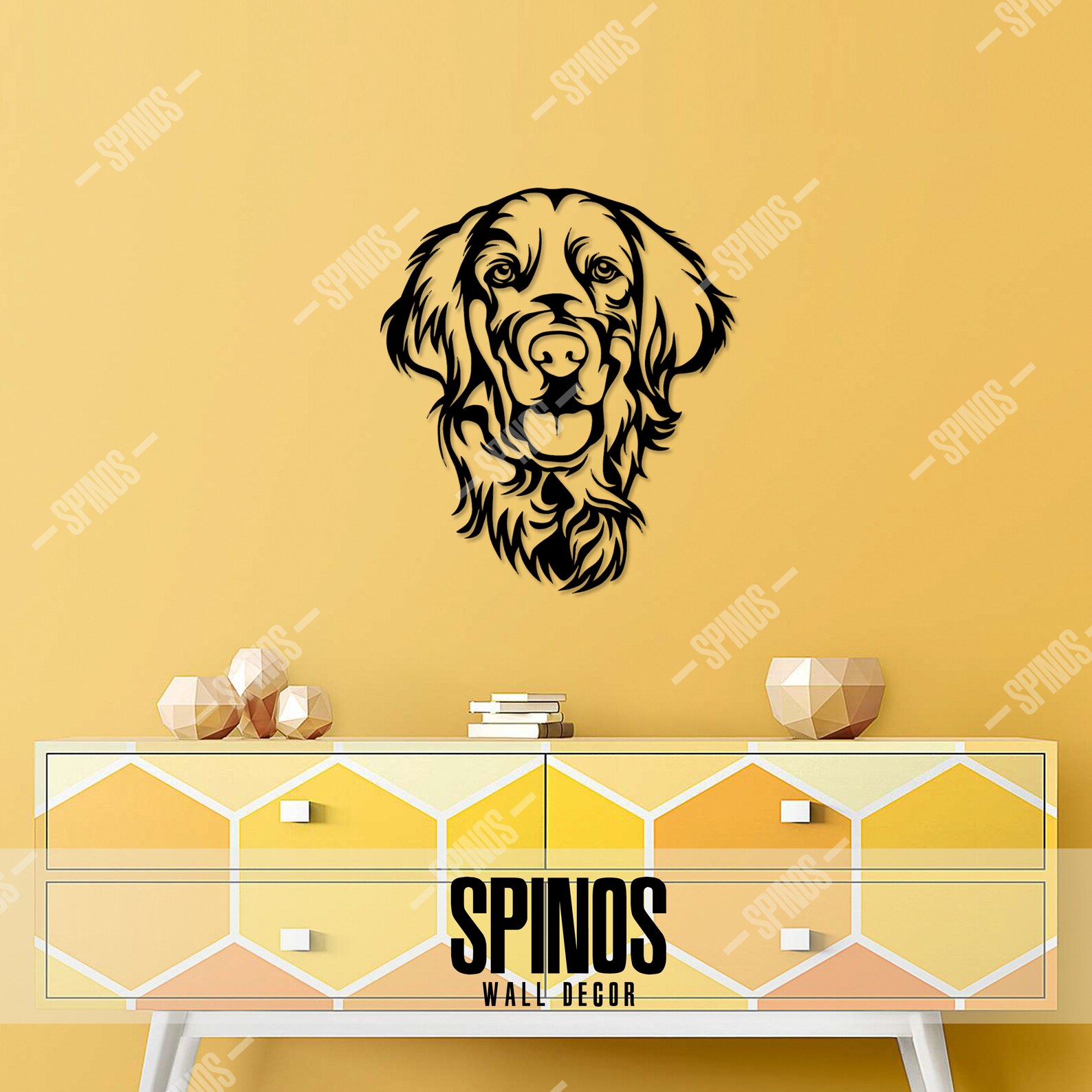 Golden Retriever Wall Art Dog Wood Wall Decor Cute Wall Etsy