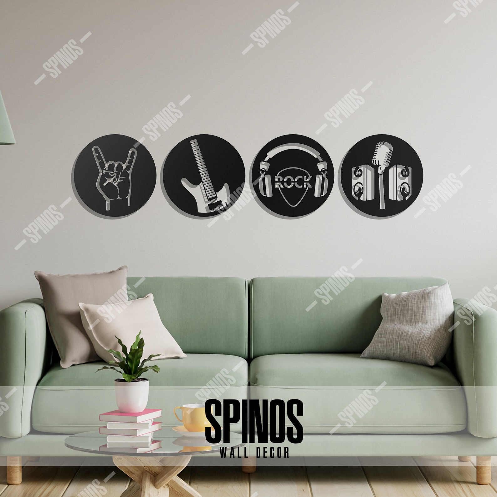 Rock Music Wall Art Guitar Wood Decor Heavy Metal Sign Etsy