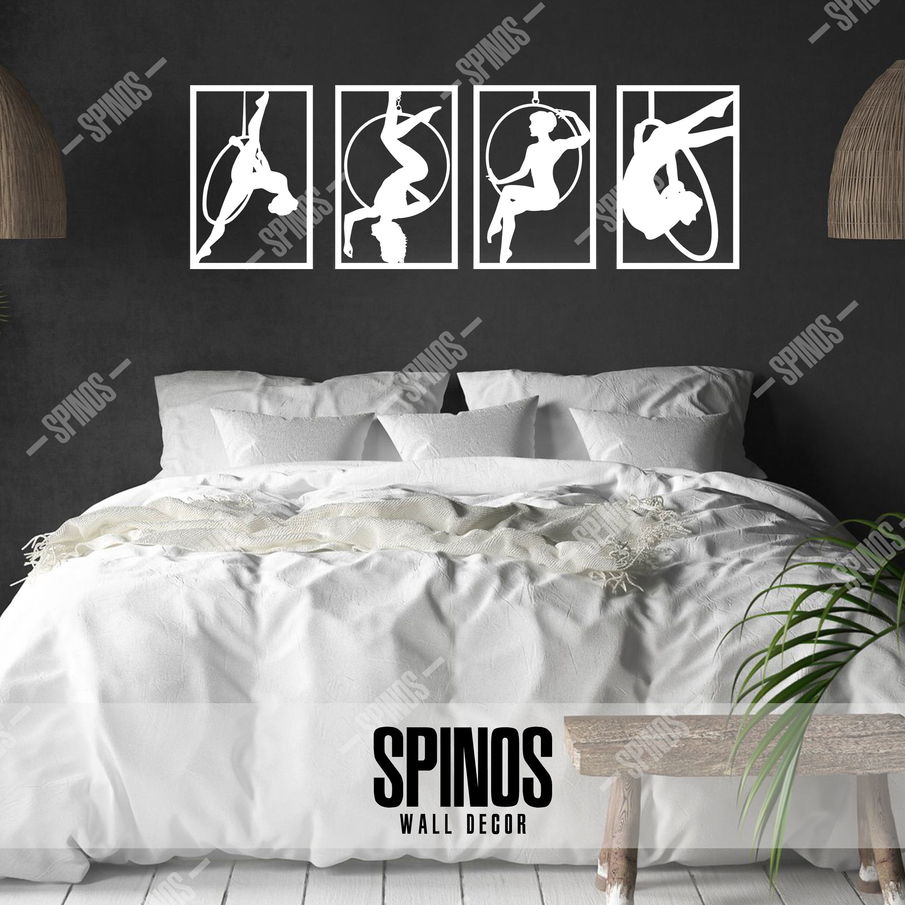 Aerial Hoop Acrobatics Wood Wall Decor: Lyra Acro Yoga Sign (set of 4 ...