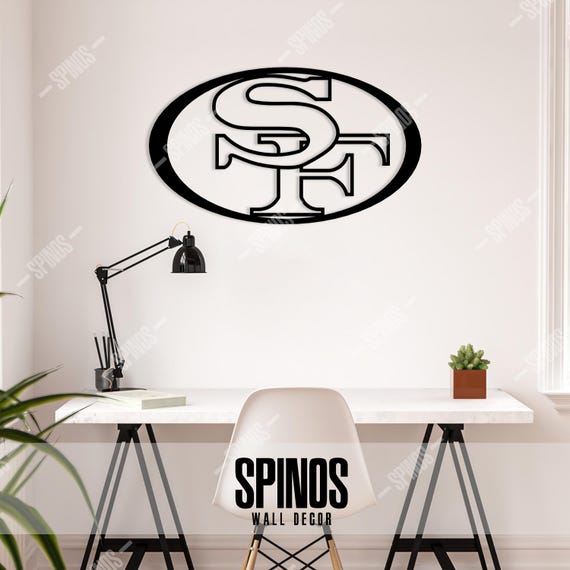 San Francisco 49ers Wooden Logo Wall Art: NFL Sports Decor - Etsy