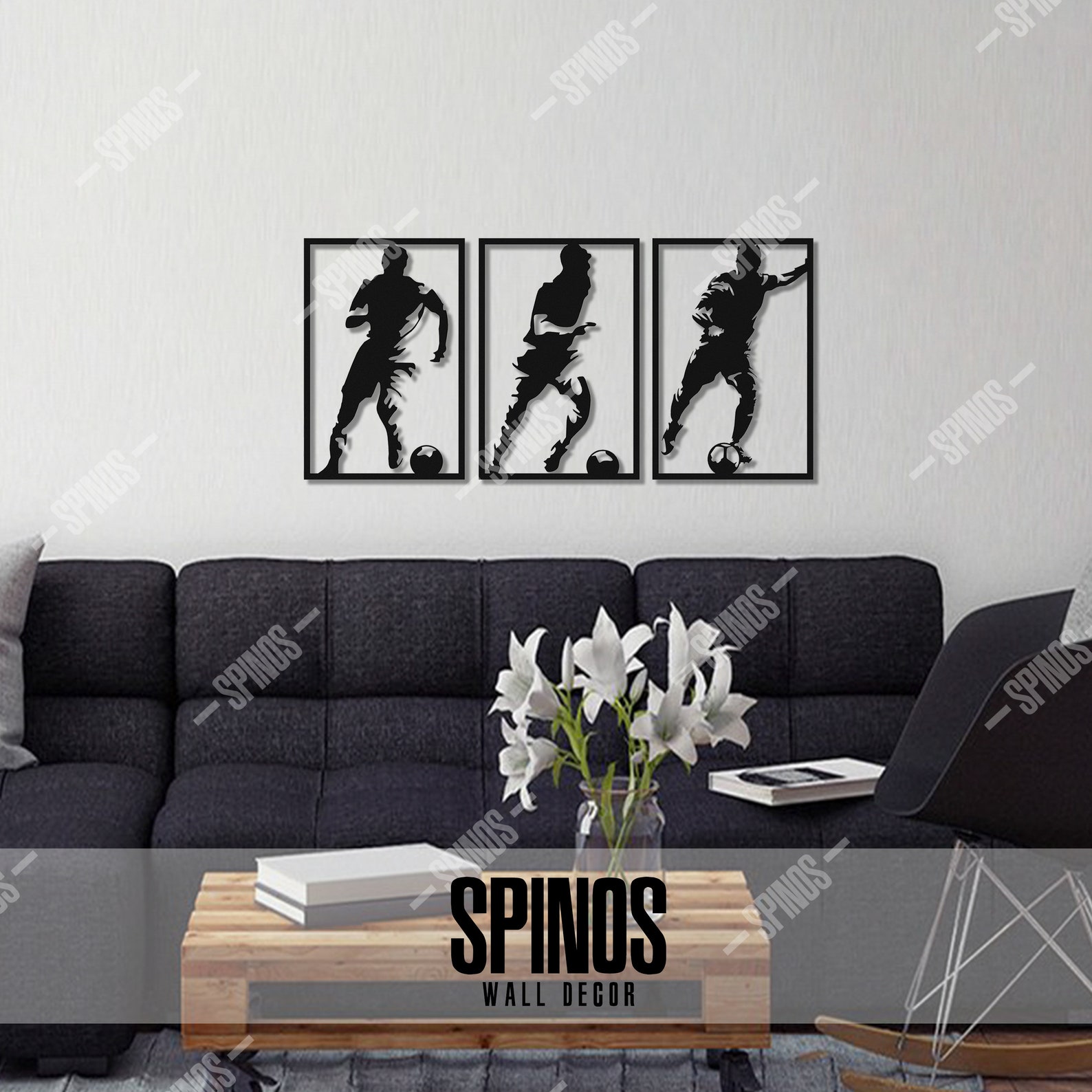 Soccer Wall Decor Football Wood Wall Art Footballer, Player Sign