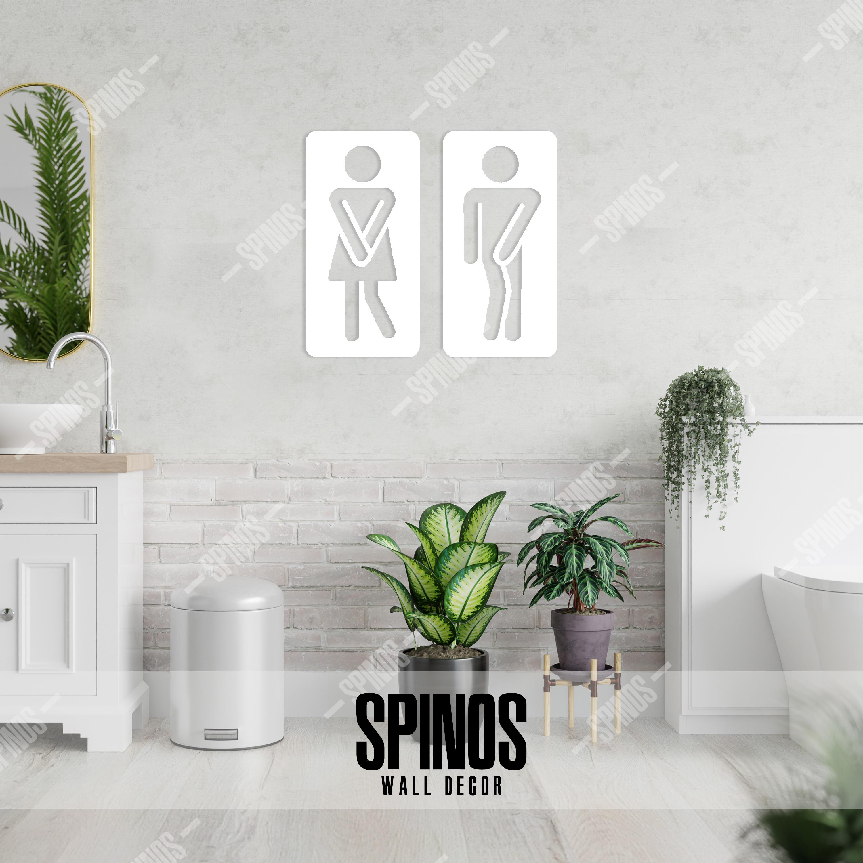 Cartello Divertente Per Bagno In Legno 30x15cm - La Decorazione Perfetta Per La Tua Casa O Un Regalo Spassoso