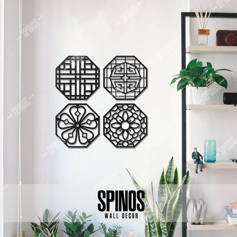 Korean Pattern Wall Decor Korean Traditional Wall Art Etsy