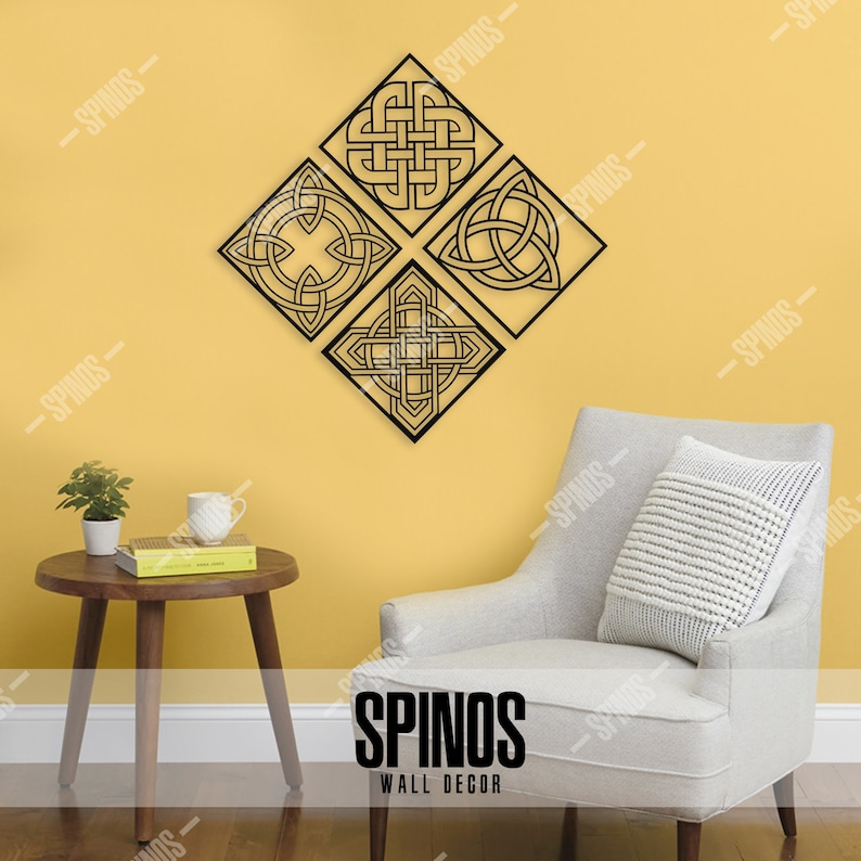 Celtic Rope Knot Wood Wall Art Irish Wall Decor Etsy