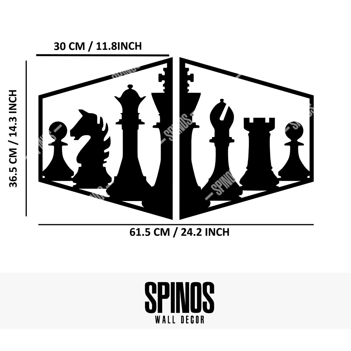 Chess Pieces Wood Wall Art Chess Wall Decor Black Board Etsy