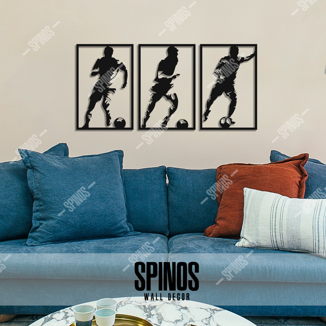 Soccer Wall Decor Football Wood Wall Art Footballer Etsy