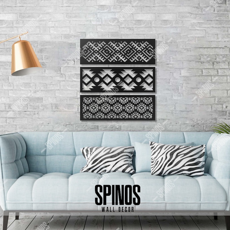 African Patterns Wall Art Traditional Texture Wood Decor Fabric Wooden Sign Africa Motifs Wall Hanging 3 Pieces Home Decorations image 5