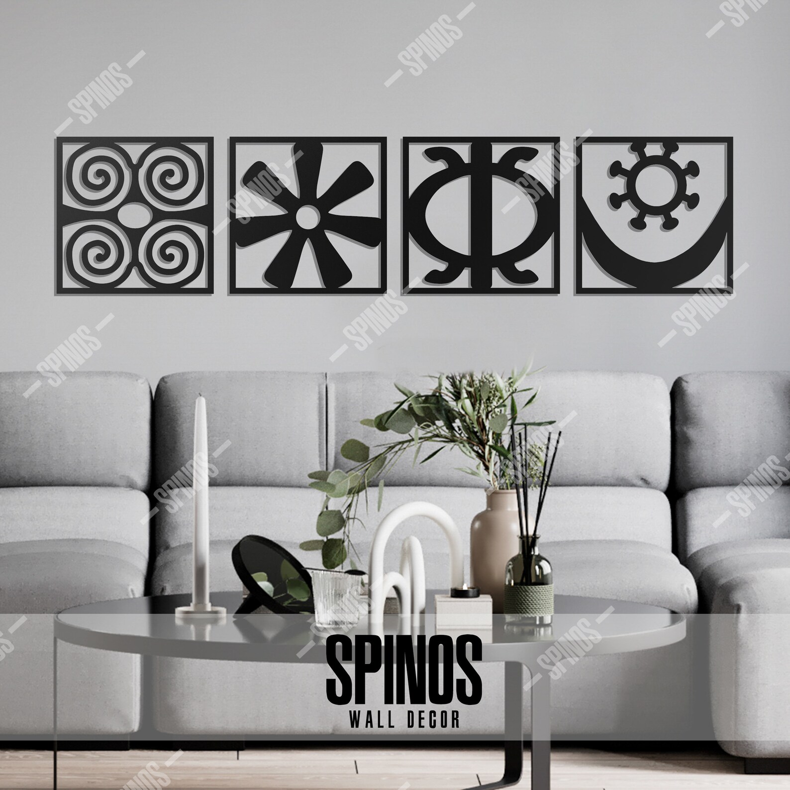Adinkra Symbols Wood Wall Decor African Wall Art Ghanaian Etsy