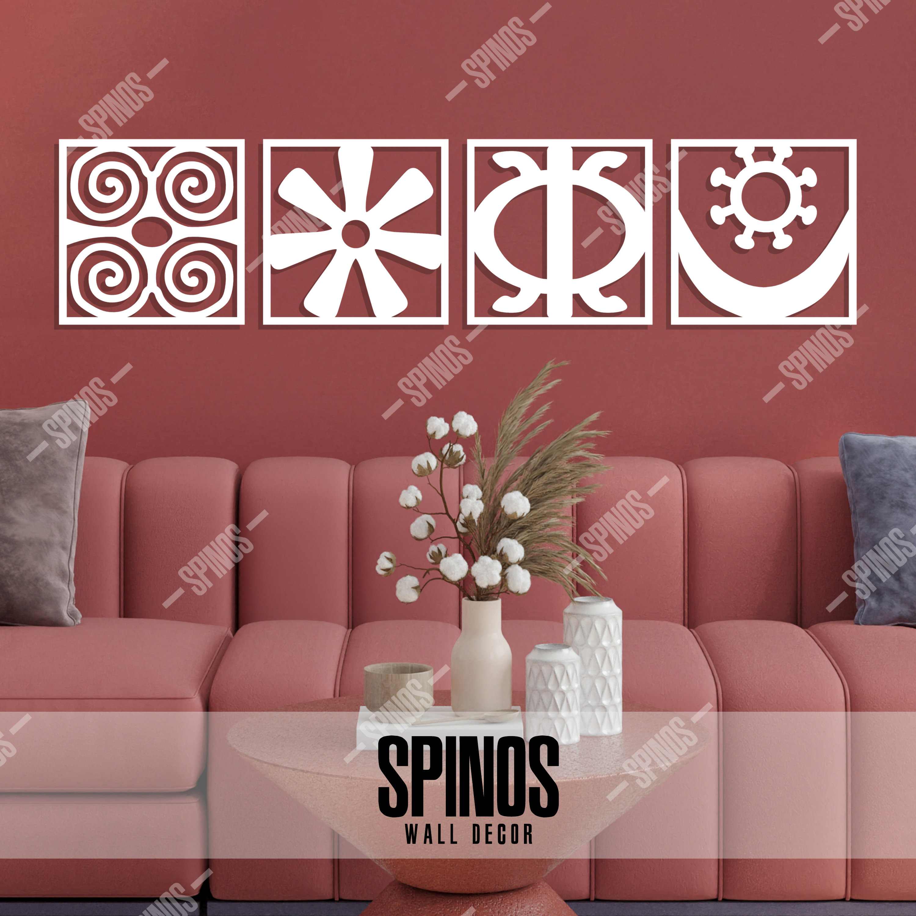 Adinkra Symbols Wood Wall Decor African Wall Art Ghanaian Etsy UK