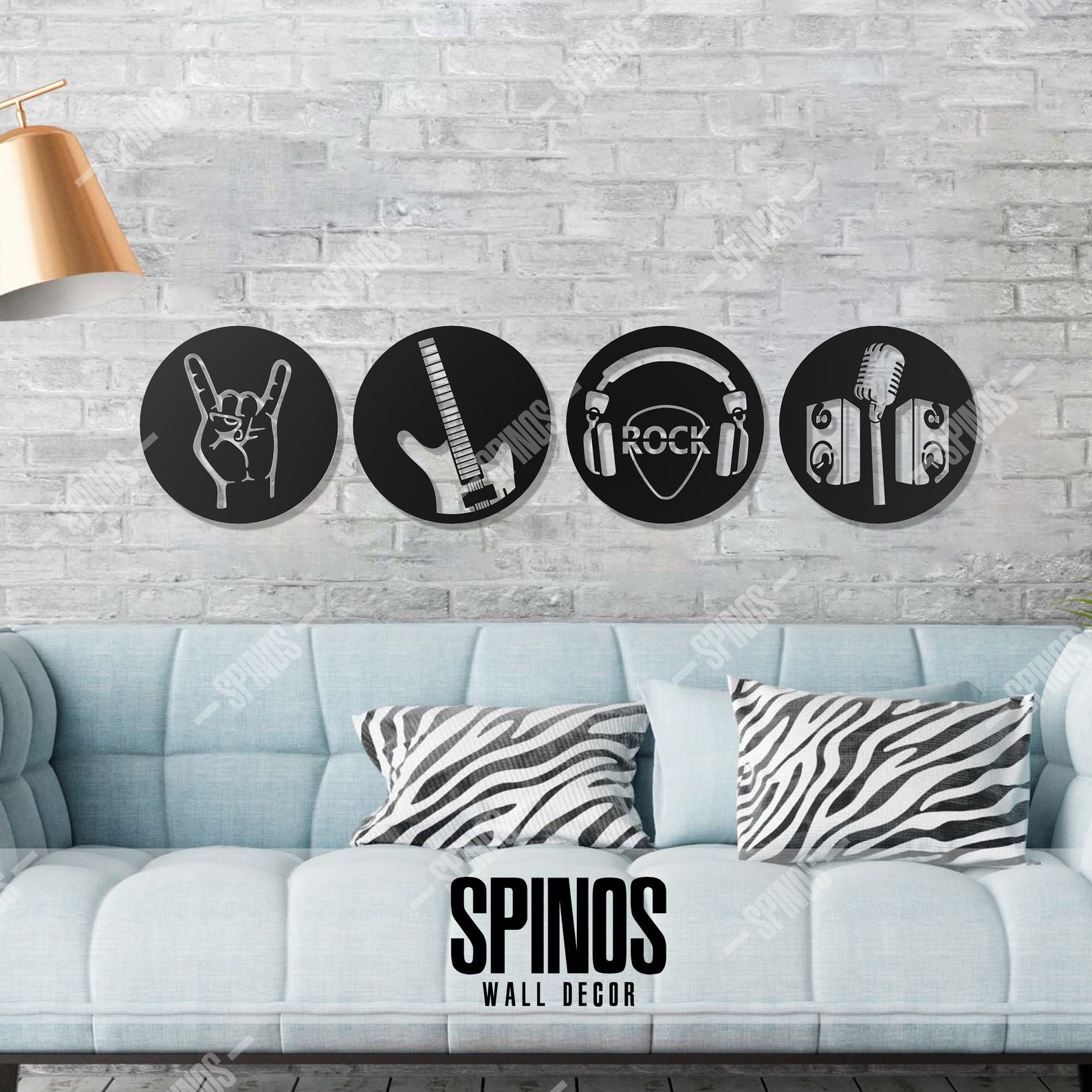 Rock Music Wall Art Guitar Wood Decor Heavy Metal Sign Etsy