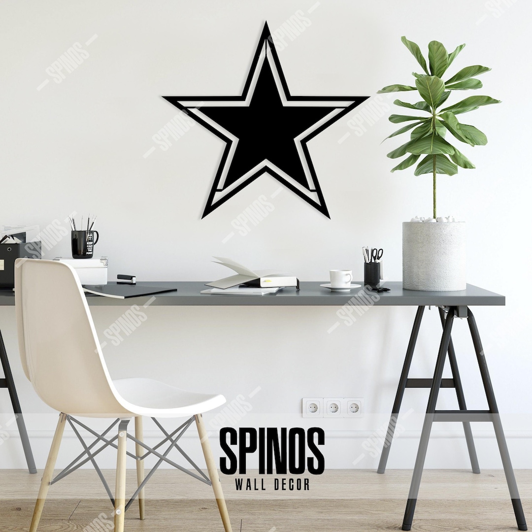 Dallas Cowboys Star Wooden Wall Art: Sports Fan Decor - Etsy