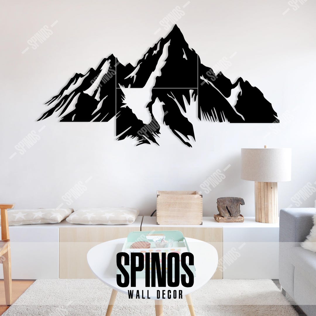 Mountain Wooden Wall Art – Large Landscape Wall Decor – Nature