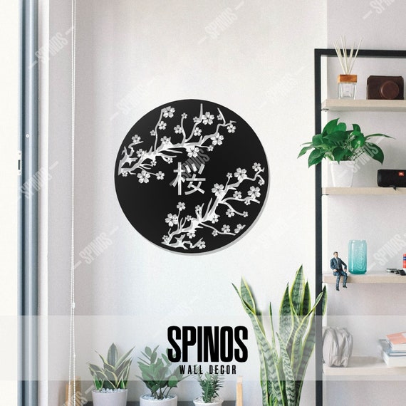 Sakura Wood Wall Decor: Japanese Cherry Blossom Sign - Etsy