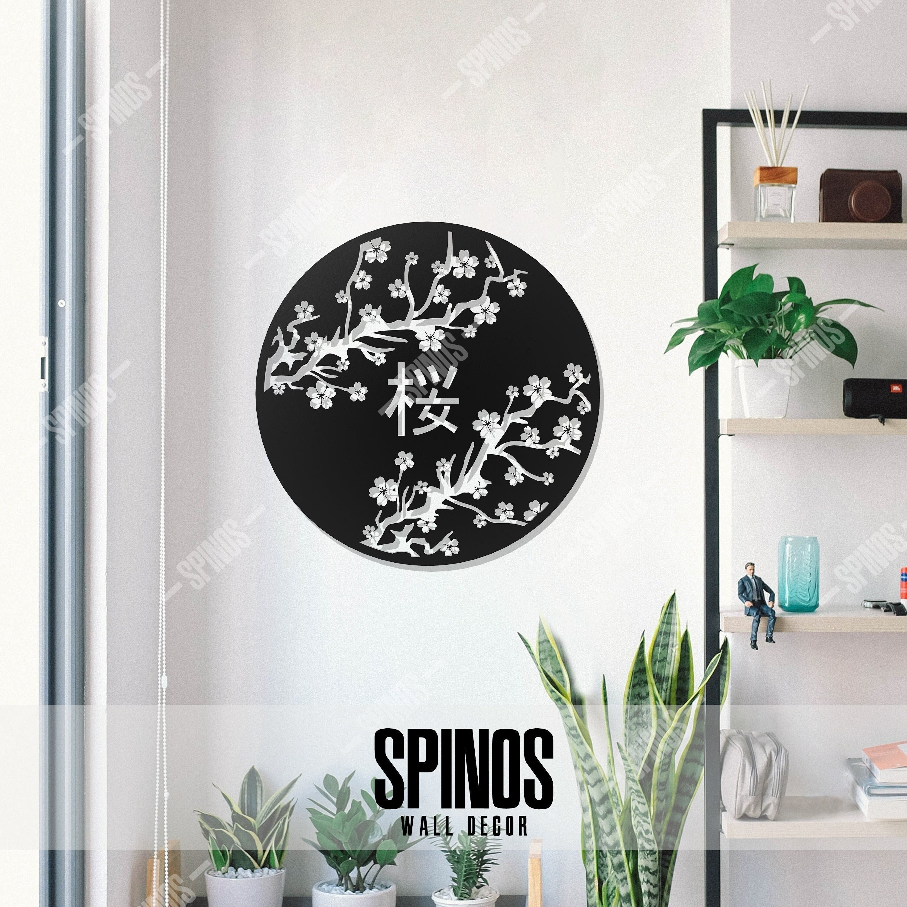 Sakura Wood Wall Decor - Japanese Wall Art - Cherry Blossom