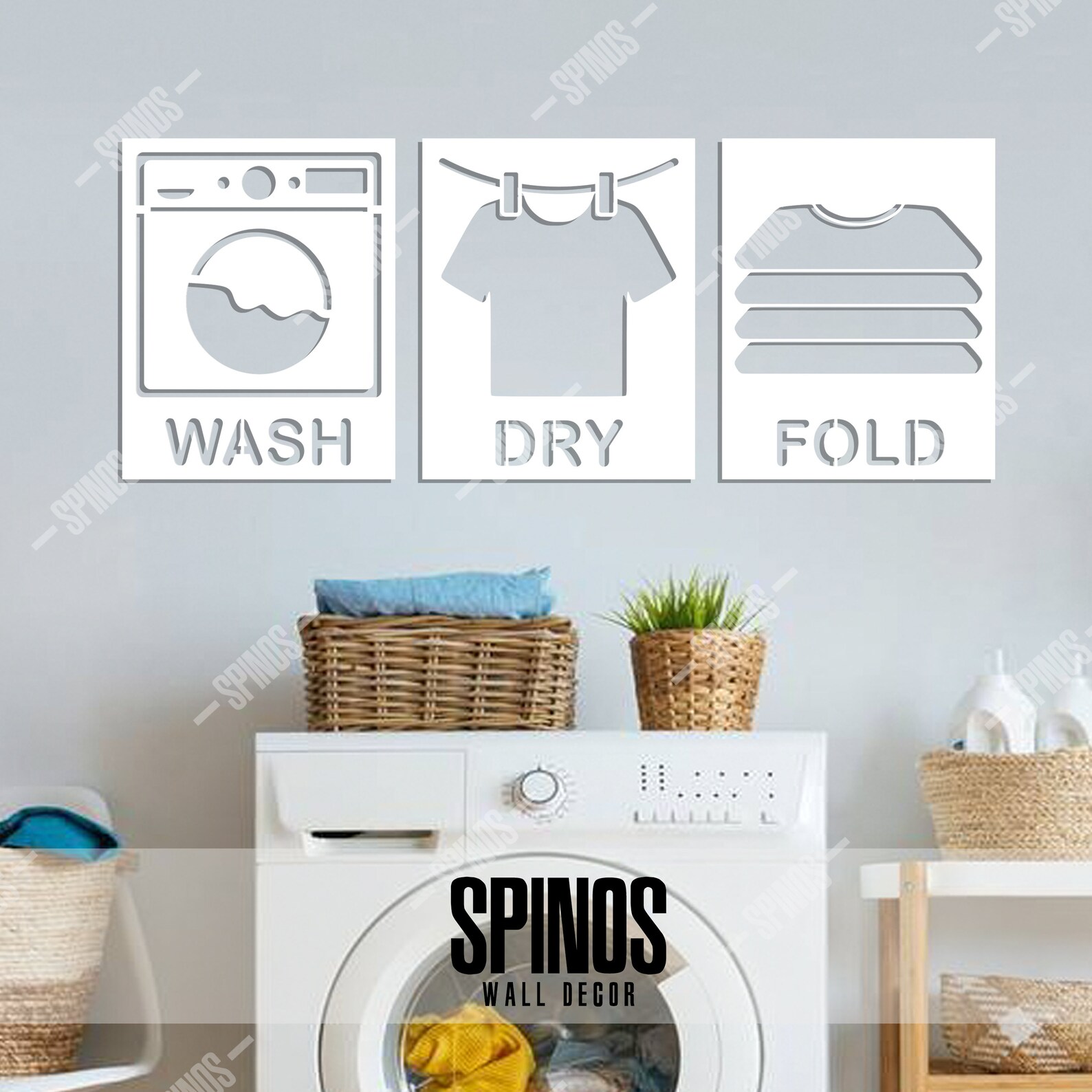 Laundry Room Wood Wall Decor Wash Dry Fold Wall Art Etsy