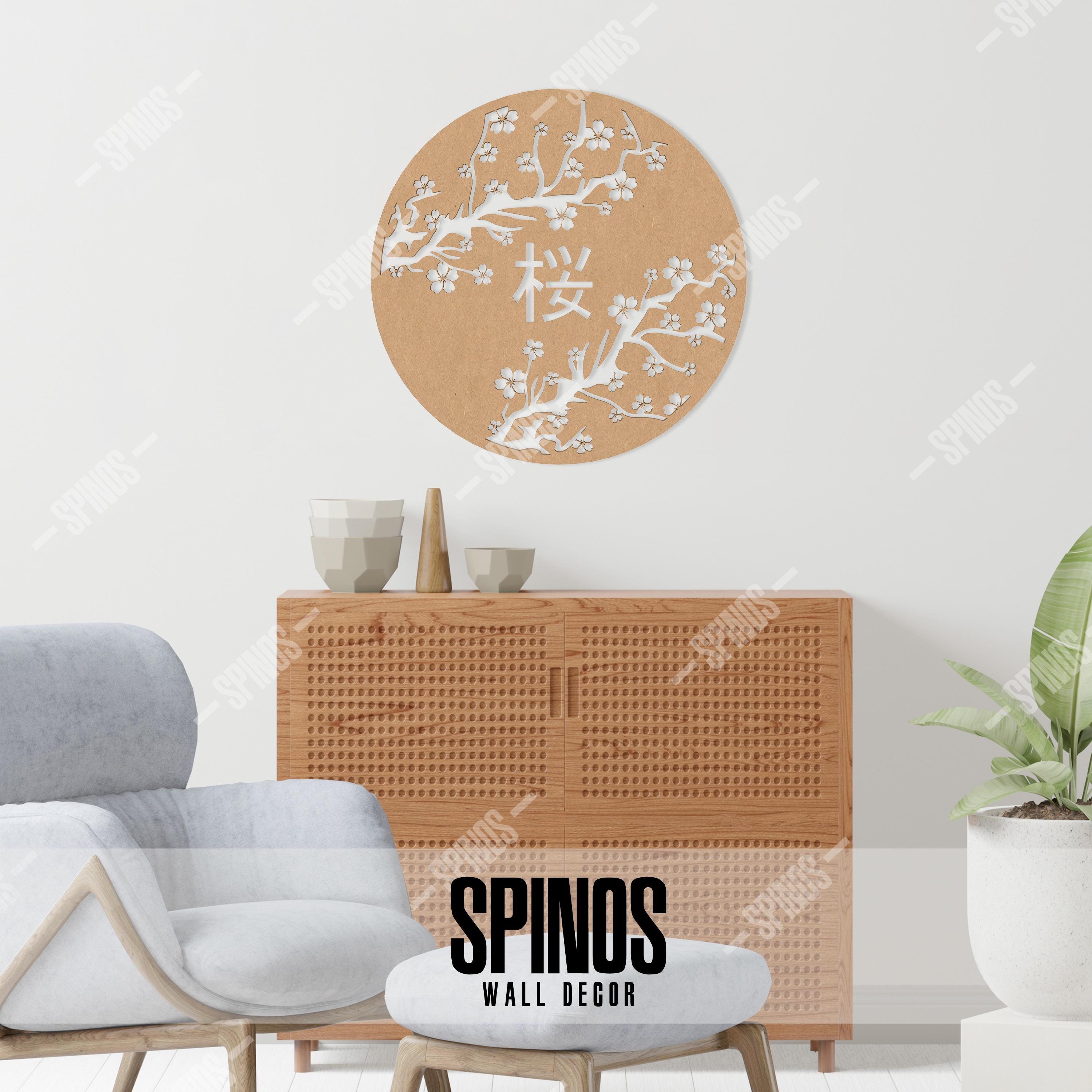 Sakura Wood Wall Decor: Japanese Cherry Blossom Sign - Etsy