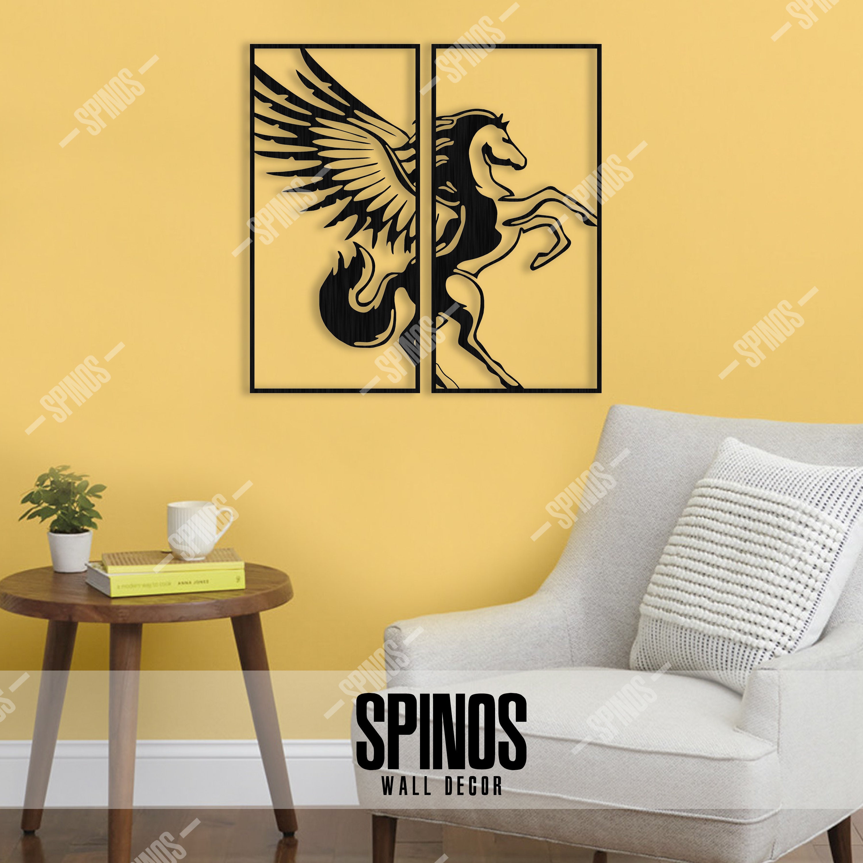 Pegasus Wood Wall Decor The Winged Horse Wall Art Greek Etsy