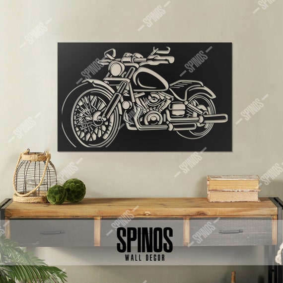 Motorbike wall art sales