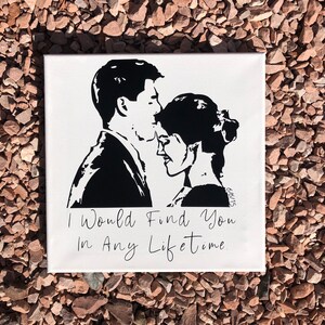 Custom 8x8" Vector Silhouette Canvas Photo with Quote
