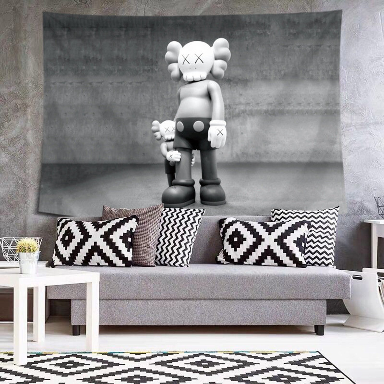 KAWS Wall Art Blanket Tapestry for Bedroom Living Room Etsy