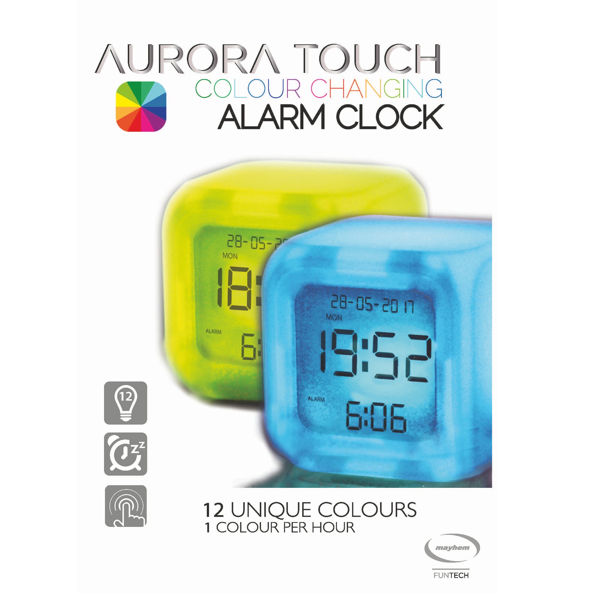 Aurora Touch Colour Changing Alarm Clock Etsy