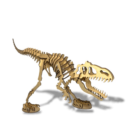 Dinossauro T-Rex p/ montar, Quebra-Cabeça 3D, 27 peças, Brinquedo e  decoração MDF