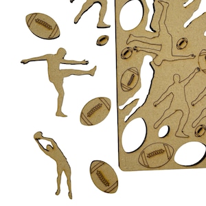Zestaw do robienia kartek ręcznych Rugby Sports Lasercut MDF
