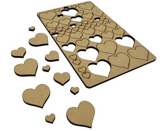 Verschiedene Herzformen Basteln Tischdekoration Lasercut Mdf Verzierung