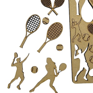 Tennisschläger Ball Sport Lasercut Handwerk Kartenherstellung Formen