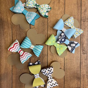 Faux Leather Dog Hair Bows (sets of 2) // Bows for Dogs
