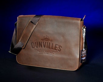 Dunville’s Irish Whiskey Classic Leather Satchel