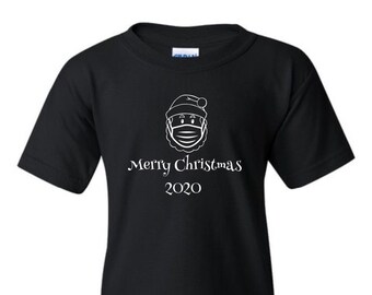 Merry Christmas 2020 Design Youth Crew Neck T-Shirt (Also available as a T-Shirt, Mask, Sweatshirt, Hoodie or Tote Bag!)