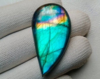 Gemstone 38X29X7 mm 84 Crt Both Side Polished Stone Amazing Unique Rare Fire Labradorite Cabochon Handmade Jewelry Making Stone