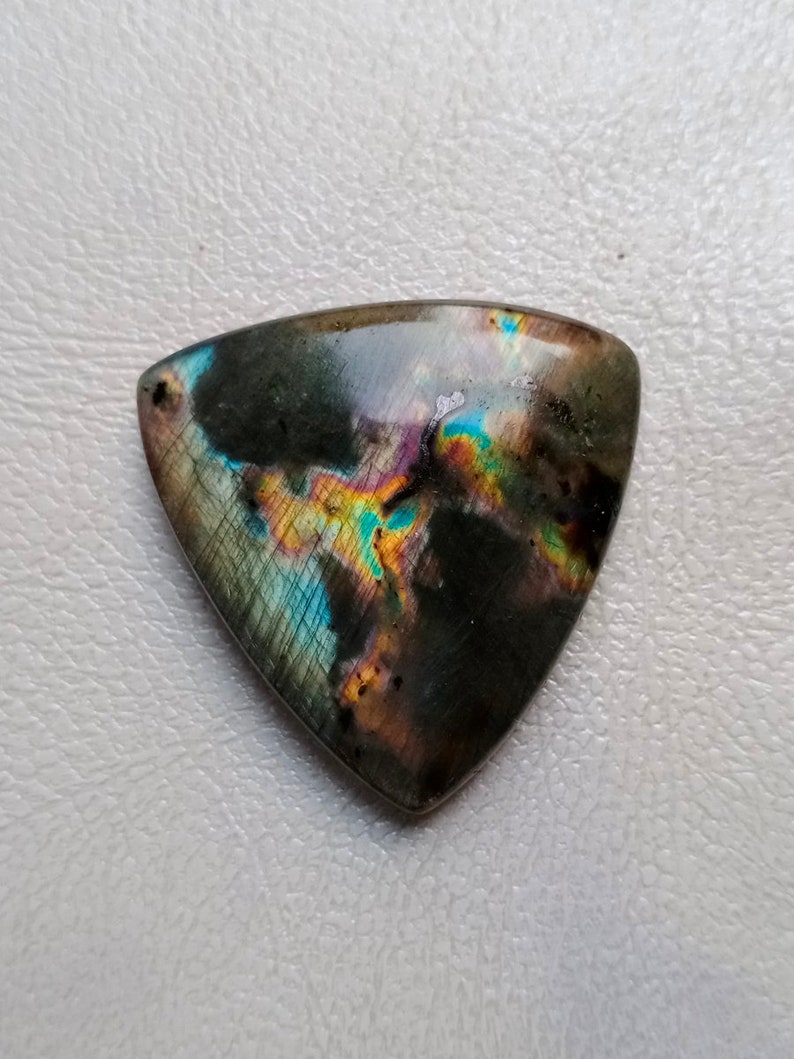 Amazing Unique Spectrolite Labradorite Cabochon Pendant Jewelry Making Stone Labradorite Stone 30X30X6 mm 47 Crt Labradorite Gemstone