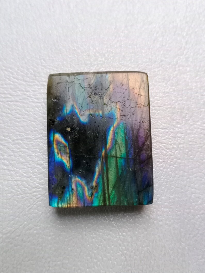 Beautiful Unique Rare Multi Fire Labradorite Cabochon Pendant Jewelry Making Stone Labradorite Stone 32X24X8 mm 71 Crt Labradorite Gemstone