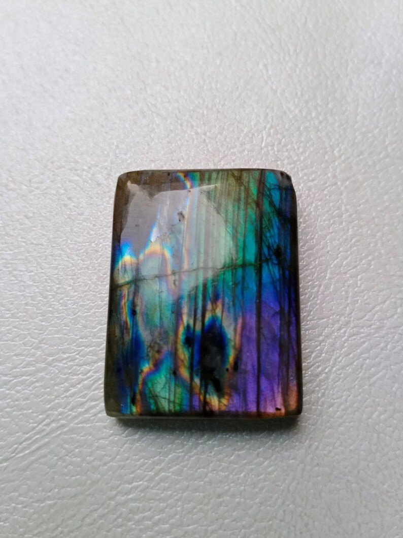 Beautiful Unique Rare Multi Fire Labradorite Cabochon Pendant Jewelry Making Stone Labradorite Stone 32X24X8 mm 71 Crt Labradorite Gemstone