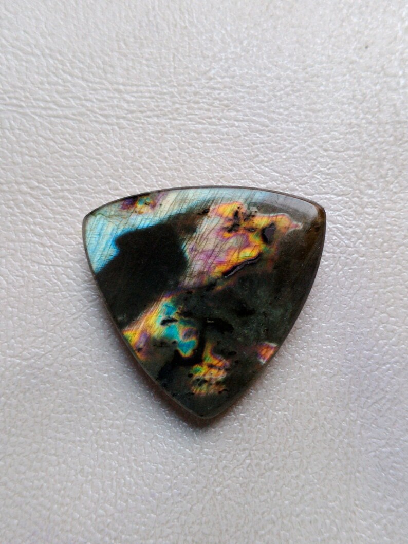 Amazing Unique Spectrolite Labradorite Cabochon Pendant Jewelry Making Stone Labradorite Stone 30X30X6 mm 47 Crt Labradorite Gemstone